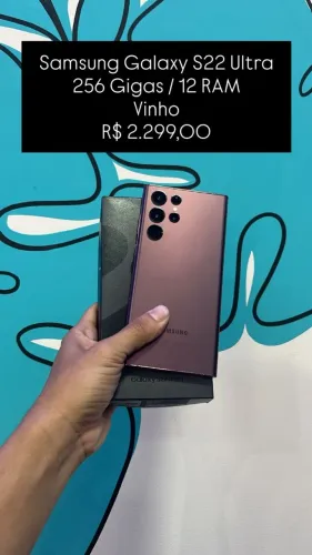 Seminovo: Samsung Galaxy S22 Ultra 256GB / 12 Ram / Vinho - Loja Fisica