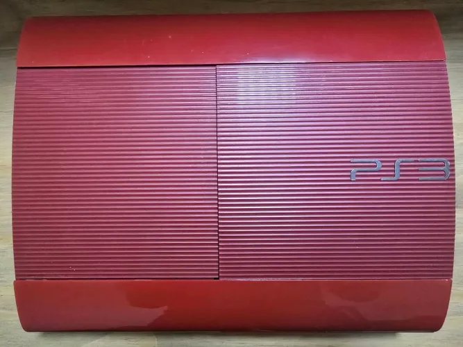 PS3 Super Slim Vermelho (Leia Detalhes)