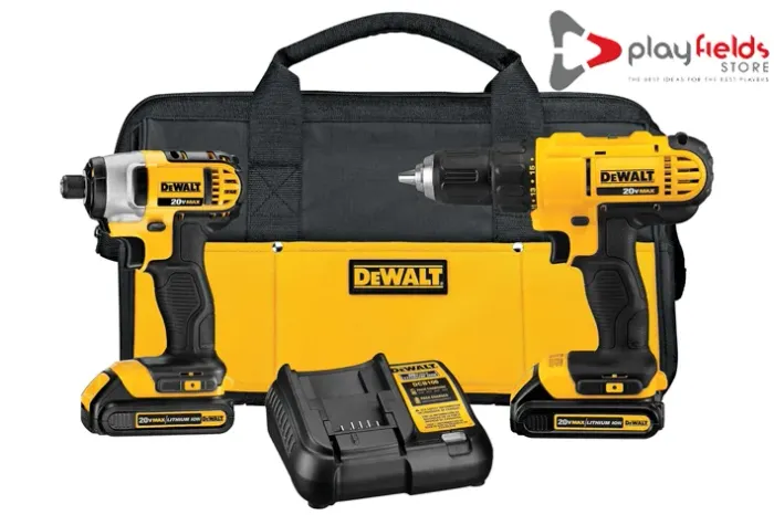 DEWALT 20V MAX Kit- Furadeira + Parafusadeira de Impacto sem Fio + 2 baterias e Carregador