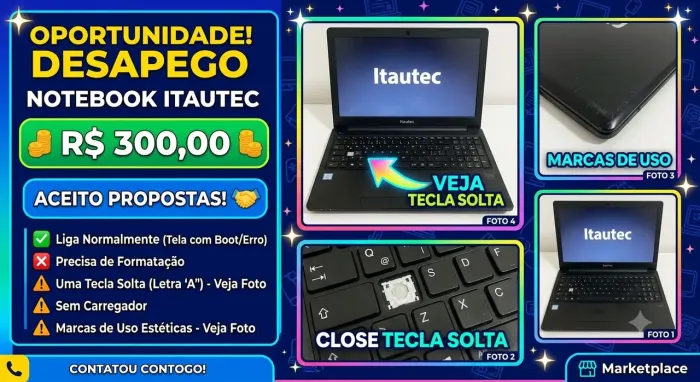 Notebook Itautec usado