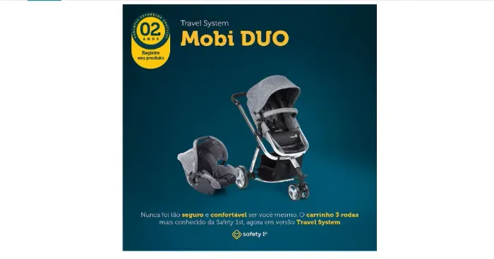 Travel System Safety 1st, Mobi Duo, Grey Denim Silver