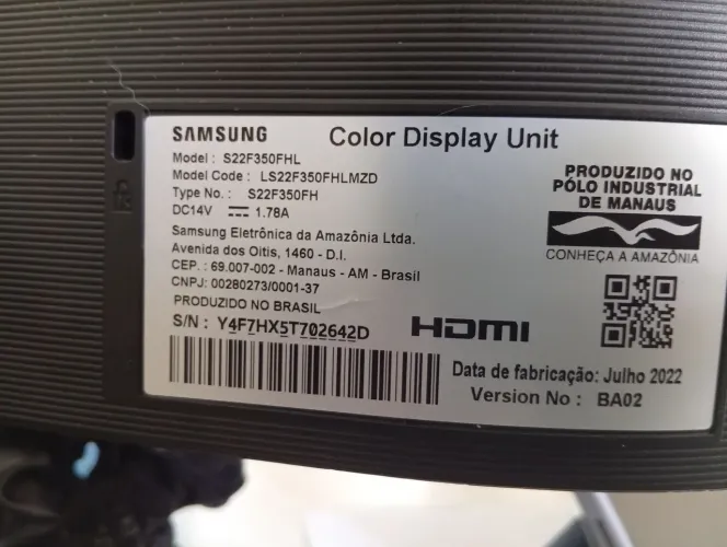 Monitor HDMI Samsung 22"