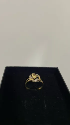 Anel em ouro 18k, tamanho 19