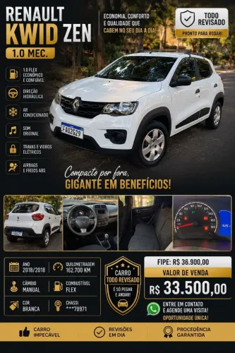 Renault Kwid Zen 1.0 Flex 12V 5P Mec. 2018