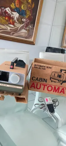 Projetor Slide Vintage Cabin Automat 35mm na Caixa + Manual com Controle Remoto