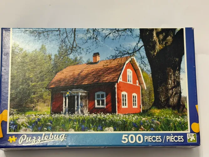 Quebra-Cabeça Puzzlebug LPF 500 Peças Casa Vermelha POSSIVELMENTE Completo