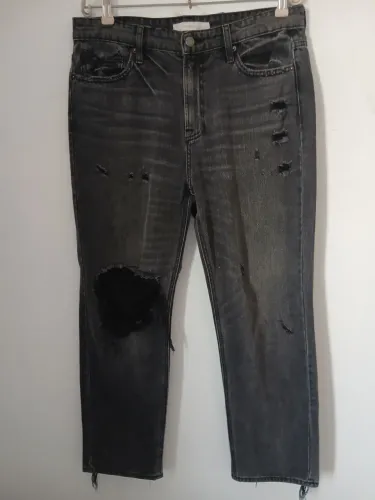 CALÇA JEANS FEMININA HIDDEN ORIGINAL CHARCOAL DESTROYED STRAIGHT N42