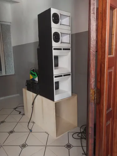 Som completo com mesa de 3 canais 