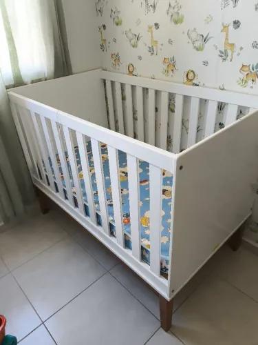 BERÇO 2 X 1 DE OTIMA QUALIDADE COM COLCHÃO