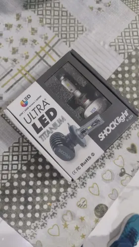 Lâmpada LED H7 Shocklight Titanium 6000K - Semi nova