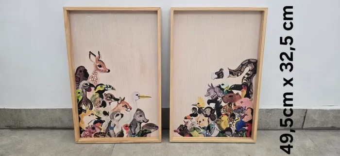 PAR QUADRO 50 CM X 33 CM VIDA LIVRE