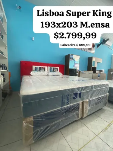 Cama Super King molas ensacadas 2 densidades progressivas -D28e D33- super oferta !!