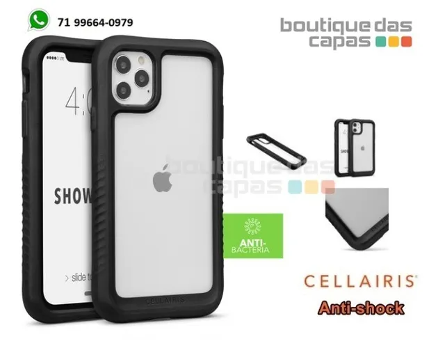 Capa anti impacto iphone 11 6.1 e iphone 12 6.1 pro Showcase Grip Cellairis anti-bacteria