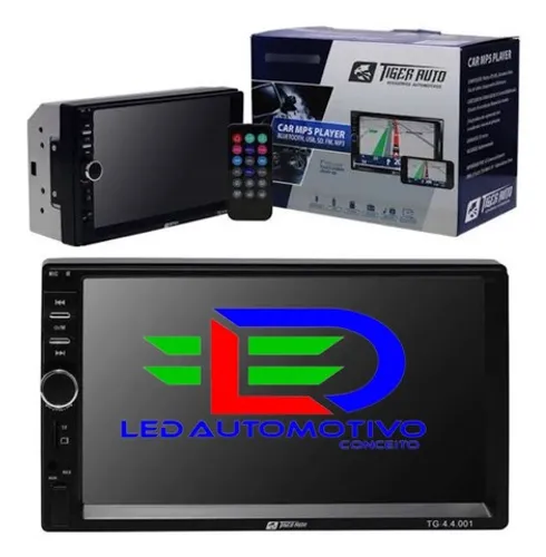 Multimidia 7 Polegadas com Câmera de Ré + Espelhamento + Bluetooth + USB