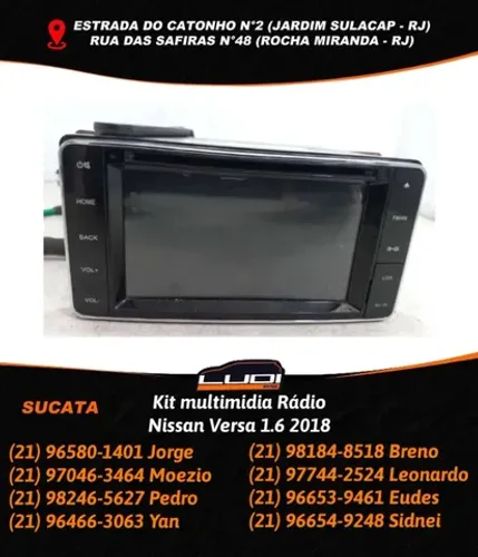 Kit multimidia Rádio Nissan Versa 1.6 2018