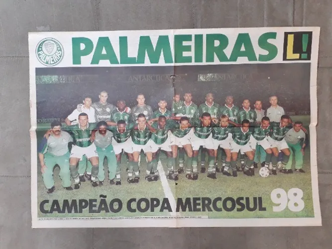 Pôster Palmeiras Campeão Mercosul 1998 Raridade