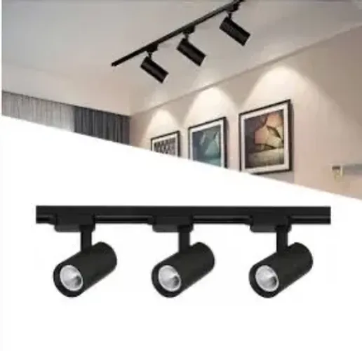Trilho 1m Preto Decoração P/ Casa