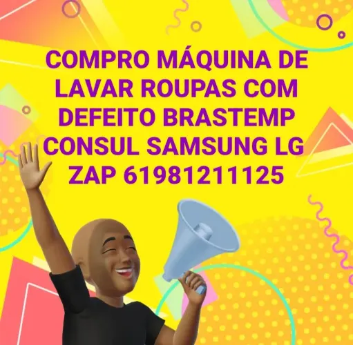 MÁQUINA DE LAVAR ROUPAS ELECTROLUX BRASTEMP CONSUL SAMSUNG LG COM DEFEITO