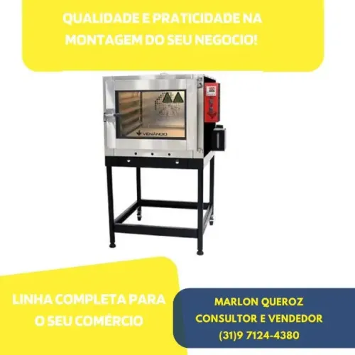 Forno a Gás Turbo 5 Esteiras Novo