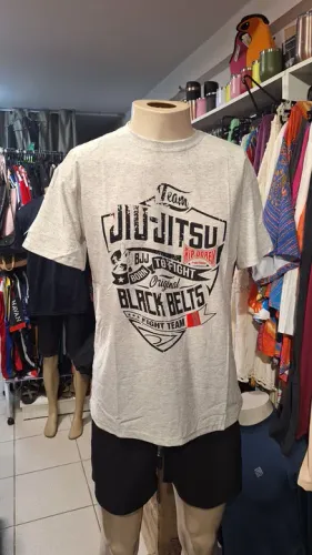 Camisa algodão masculina jiu-jitsu 
