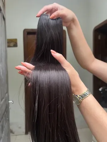 Cabelo humanizado castanho claro 130g 70cm