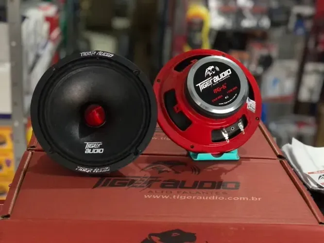 Par alto Falante 6 polegadas Tiger áudio 80rms 160w máximo 