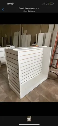 GÔNDOLA CANALETADA 100% MDF BRANCO