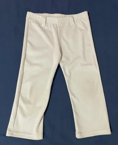 Calça infantil de capoeira branca - Tam P