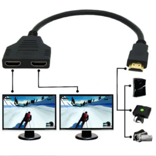 Cabo Divisor Splitter 1 HDMI (macho) para 2 HDMI (fêmea) wpp.43. *