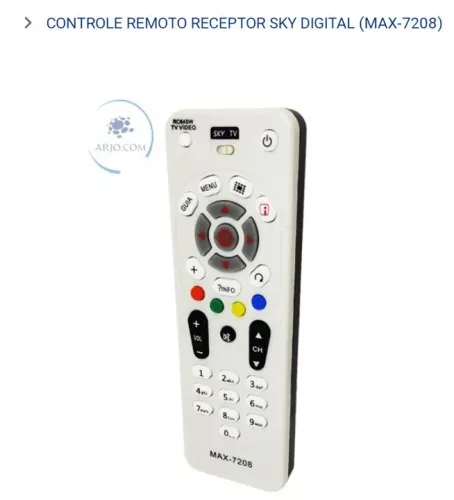 Controle remoto similar Sky digital