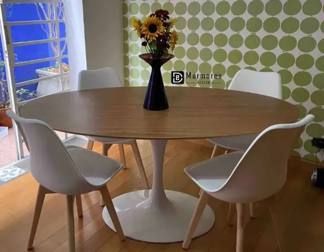 Mesa Saarinen MDF louro freijó 1.60x90 