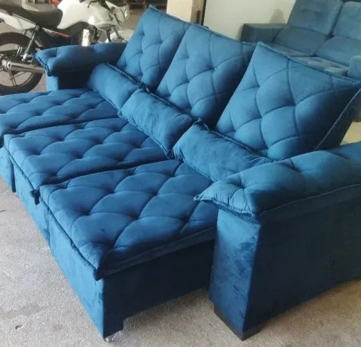 Sofá Retrátil e reclinável Pillow Top 2.90 LARGURA DIRETO DA FÁBRICA