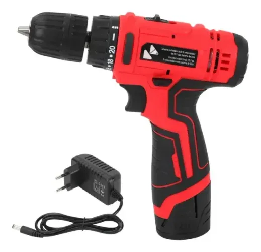 Parafusadeira Furadeira Profissional 12v Karson Vermelha