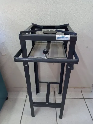 Fogão industrial a gás 01 boca alta pressão Marca Brey