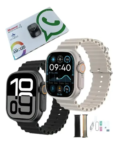Smartwatch Microwear Ultra 4 Plus tela Super AMOLED de 2,1 polegadas