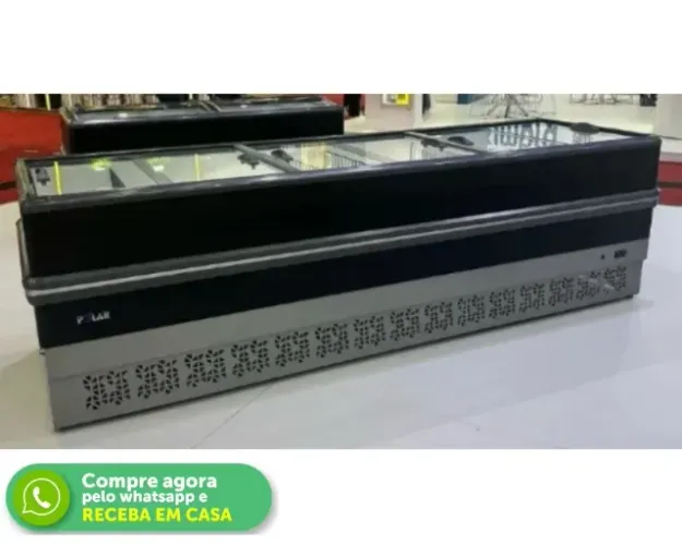 Ilha para Congelados 3M Preta Vidro Reto 220v