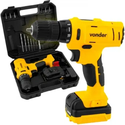 Parafusadeira/furadeira a bateria, 12 V, fonte bivolt automática, PFV 120