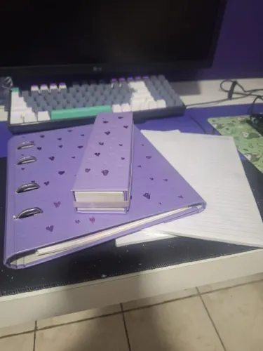 Caderno Fichário + Estojo Romantic Ótima Gráfica