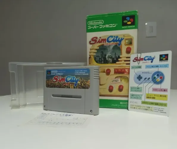 Jogo Sim City Original Japonês para SNES 