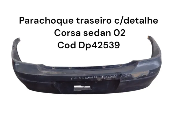 Parachoque traseiro chevrolet corsa sedan c detalhe 
