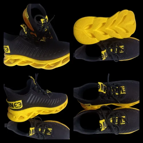 Tênis Esportivo Preto e Amarelo