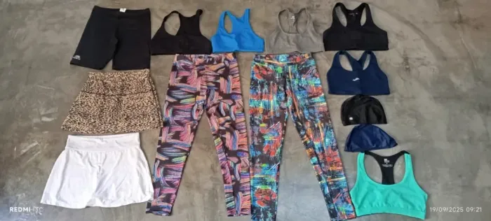 LOTE C/12 PEÇAS VARIADAS PARA GINÁSTICA FEMININA USADAS