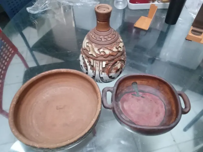 Jogos de barro cassarola, jarro e cunbuca