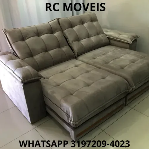 Sofá Retrátil Barcelona Euro Pillow 30cm - Conforto e Sofisticação