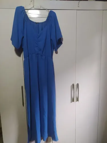 Vestido longo azul