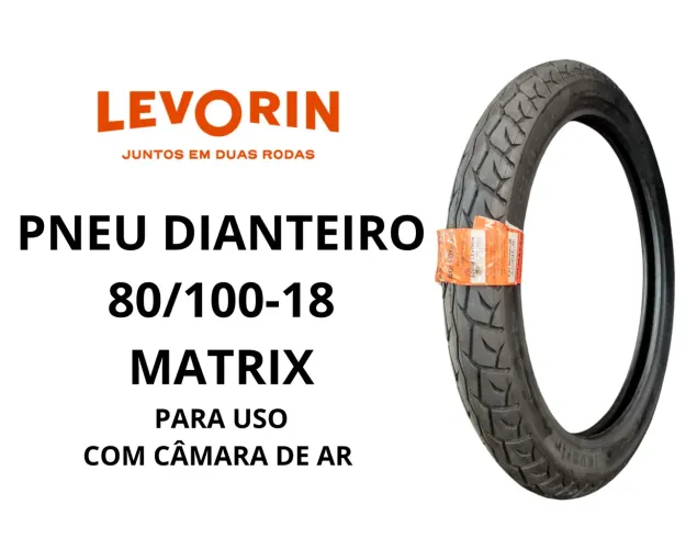 Pneu Moto 80/100-18 Levorin Dianteiro - Novo