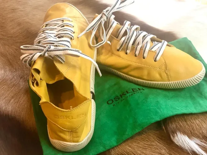 Tênis Osklen Couro Amarelo