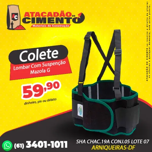 Colete Lombar Com Suspensção Mazola G