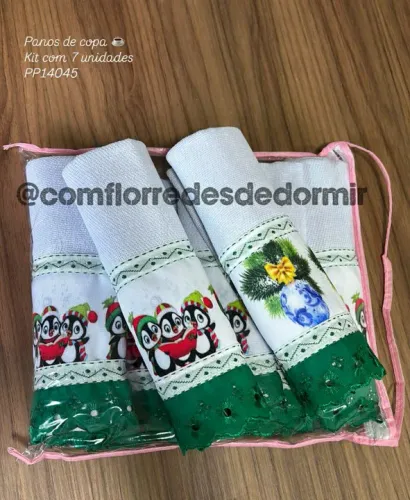 Conjunto De Panos De Prato 7 Unidades Entrega Grátis