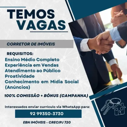 VAGAS VENDEDOR ( CORRETOR DE IMOVEIS )